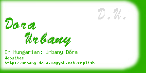 dora urbany business card